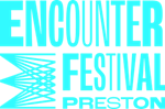 A light Blue version of the 2024 Encounter Festival logo