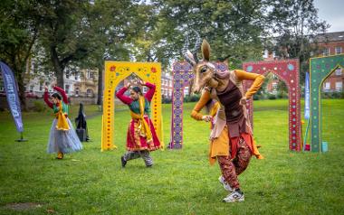 Mughal Miniatures performers mind dance on Winckley Square Gardens