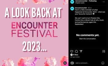 Social Media post looking back at 2023 Encounter Festival