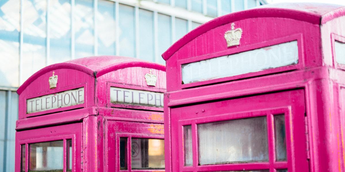 Main image: Preston red telephone boxes coloured in the Lancashire Encounter shade of pink. Preston red telephone boxes coloured in the Lancashire Encounter shade of pink.