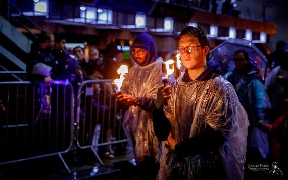 the Mayor of Preston's Covid Thank You torchlight parade