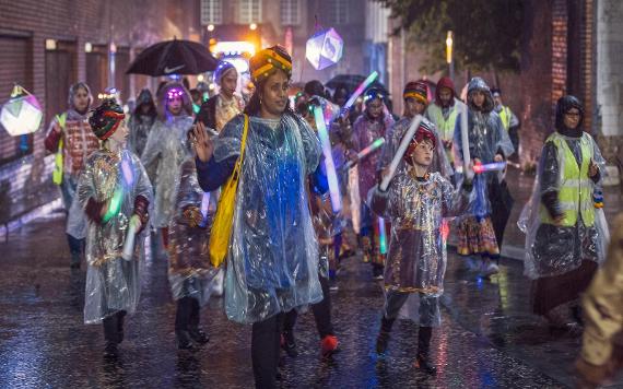 the Mayor of Preston's Covid Thank You torchlight parade