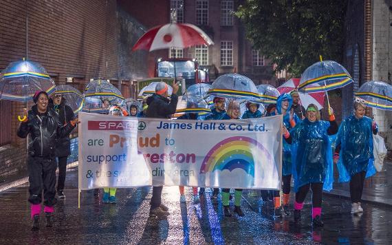 the Mayor of Preston's Covid Thank You torchlight parade